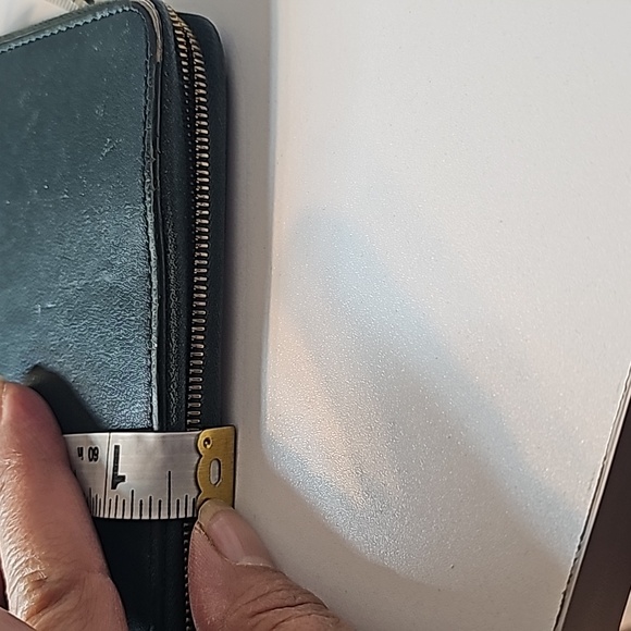 Celine Large Zipped Multifunction Bicolor Calf Leather green and navy blue - Picture 16 of 16